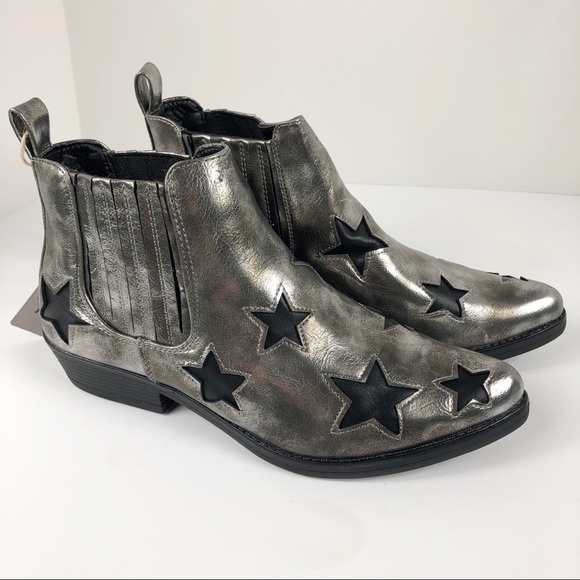 Seven 7 rockstar booties pewter boots star 8 9 10 - Picture 3 of 7